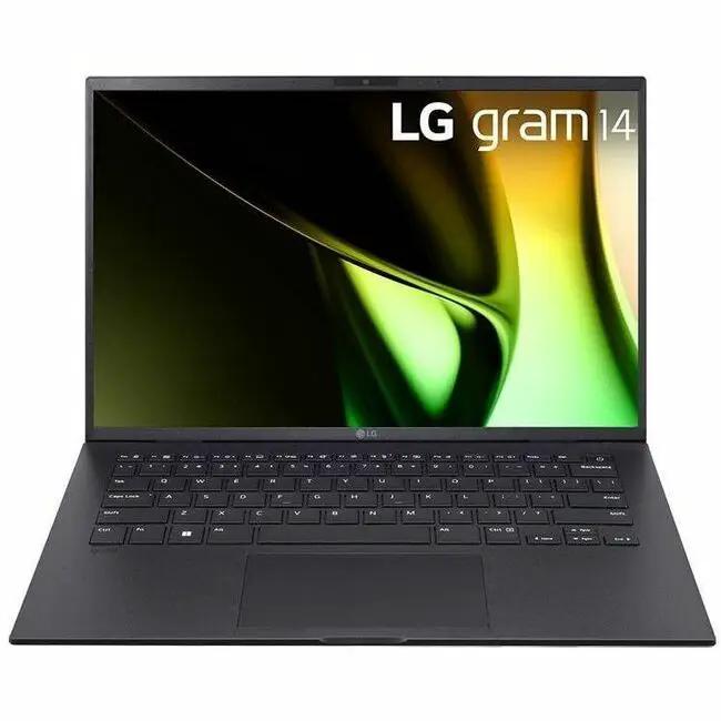 LG gram 14 notebook in Obsidian Black, 14-inch display, 16 GB RAM, 512 GB NVMe SSD