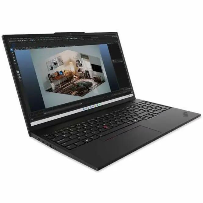 Lenovo P16s Gen3 16-inch mobile workstation laptop, black with red TrackPoint.