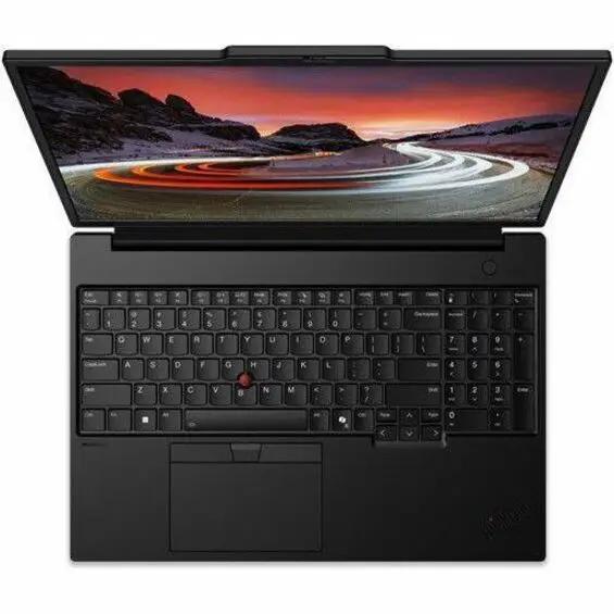 Laptop Lenovo ThinkPad P16s Gen 3, black, top-down view