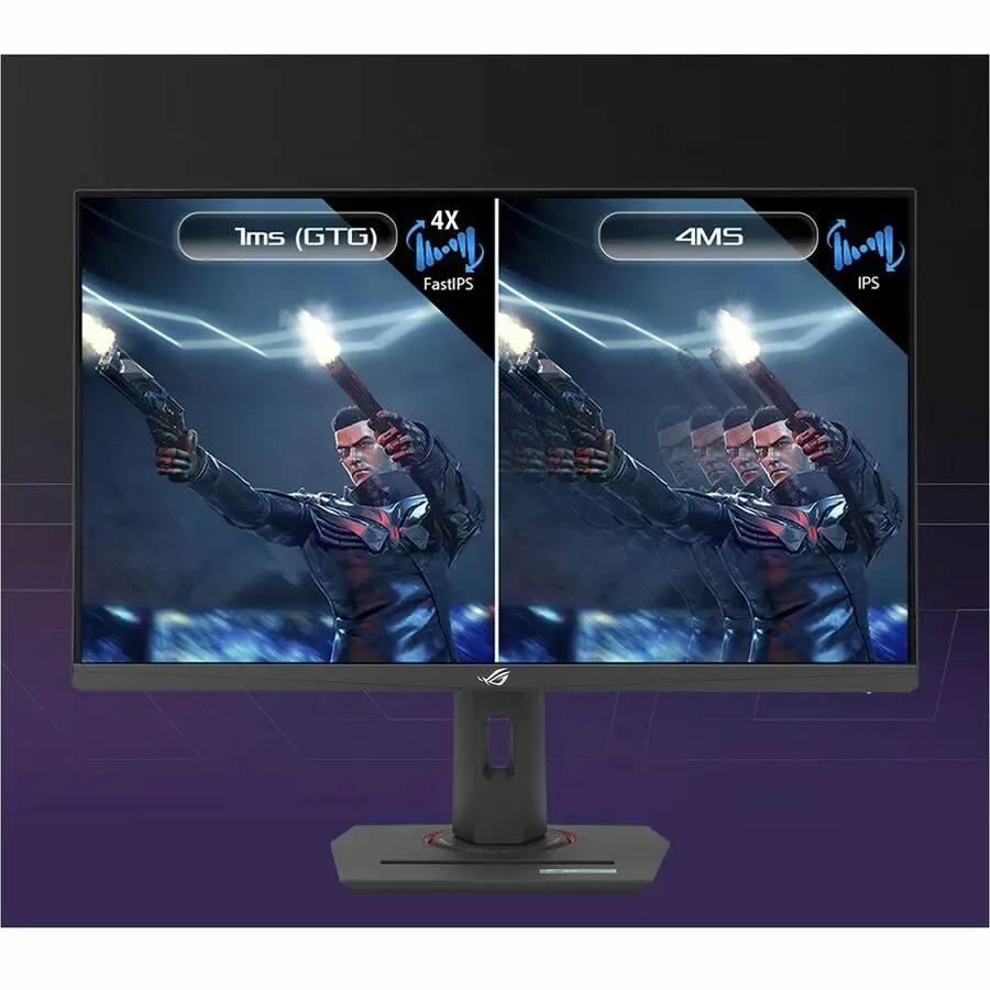 ASUS ROG Strix XG259QNS 25-inch FHD gaming monitor, black with ROG logo on the stand