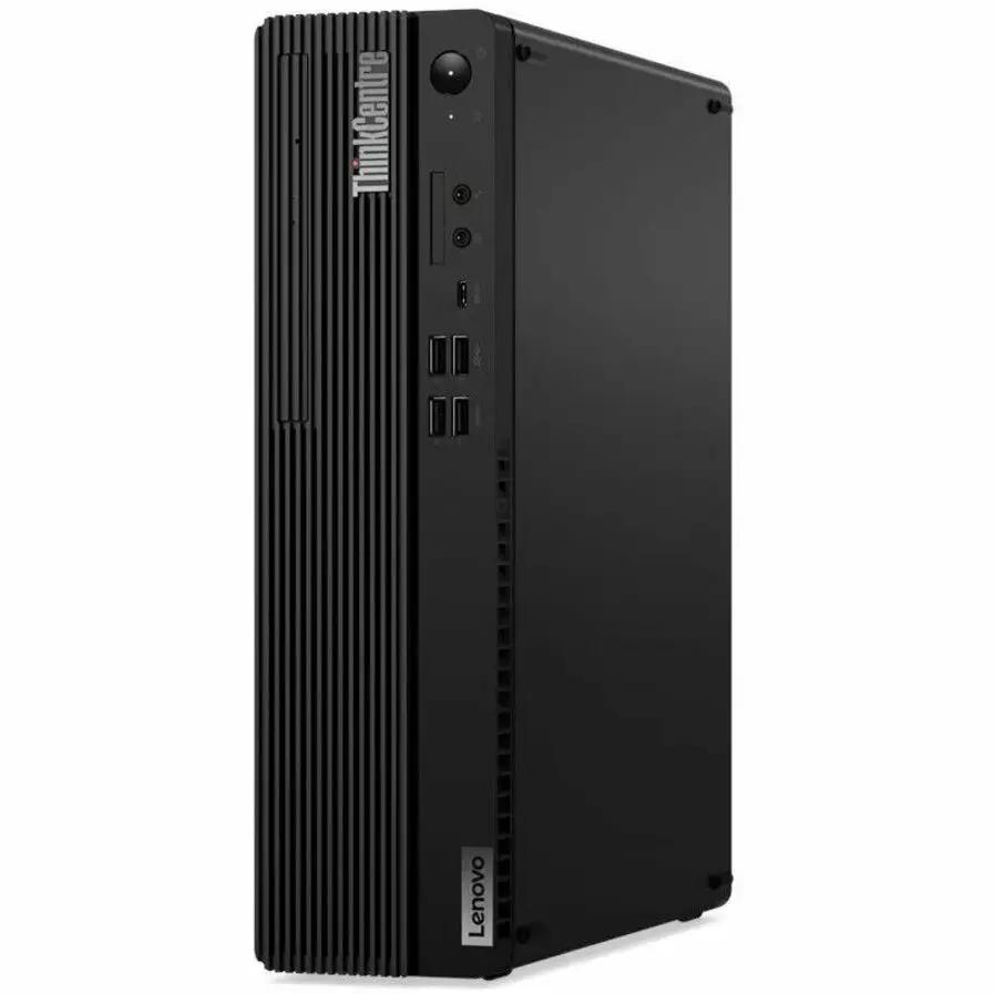 Lenovo ThinkCentre M70s Gen 5 desktop tower, black with front USB ports.