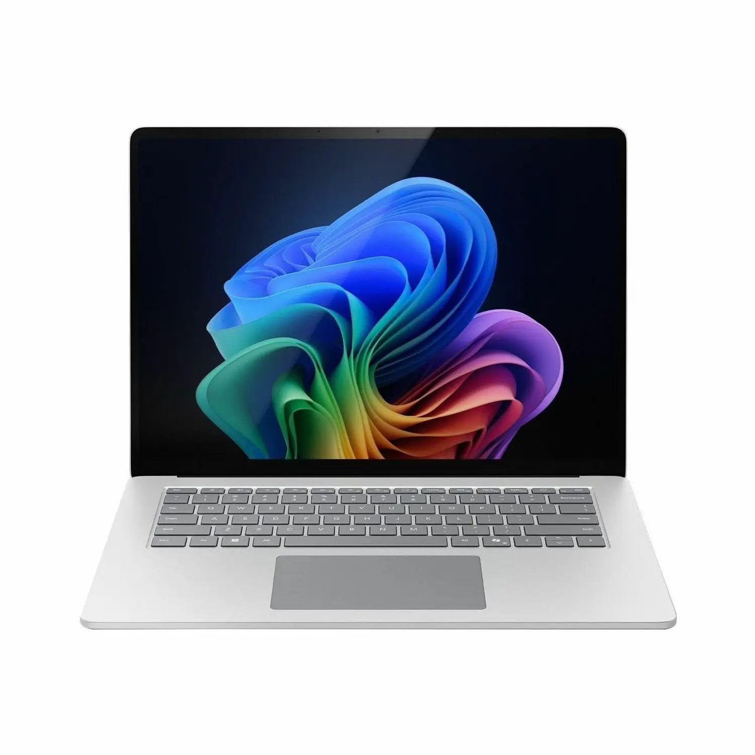 Microsoft Surface Laptop 7 15-inch touchscreen laptop in silver with visible keyboard