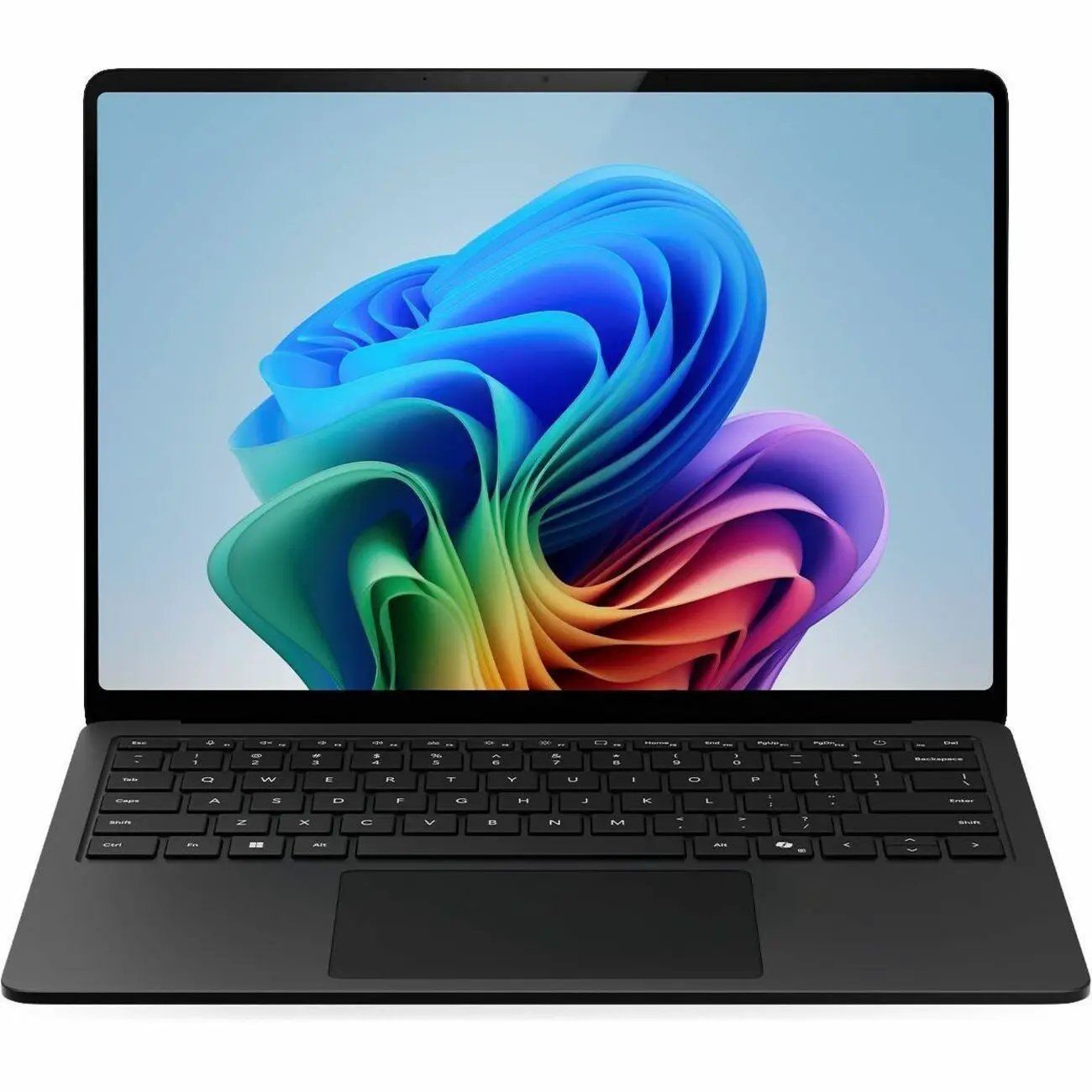 Microsoft Surface Laptop 7 graphite laptop with 13.8-inch display, black keyboard, slim profile design