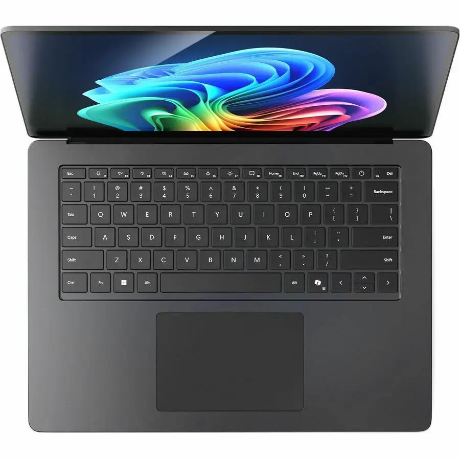 Microsoft Surface Laptop 7 graphite finish 15-inch display top-down view