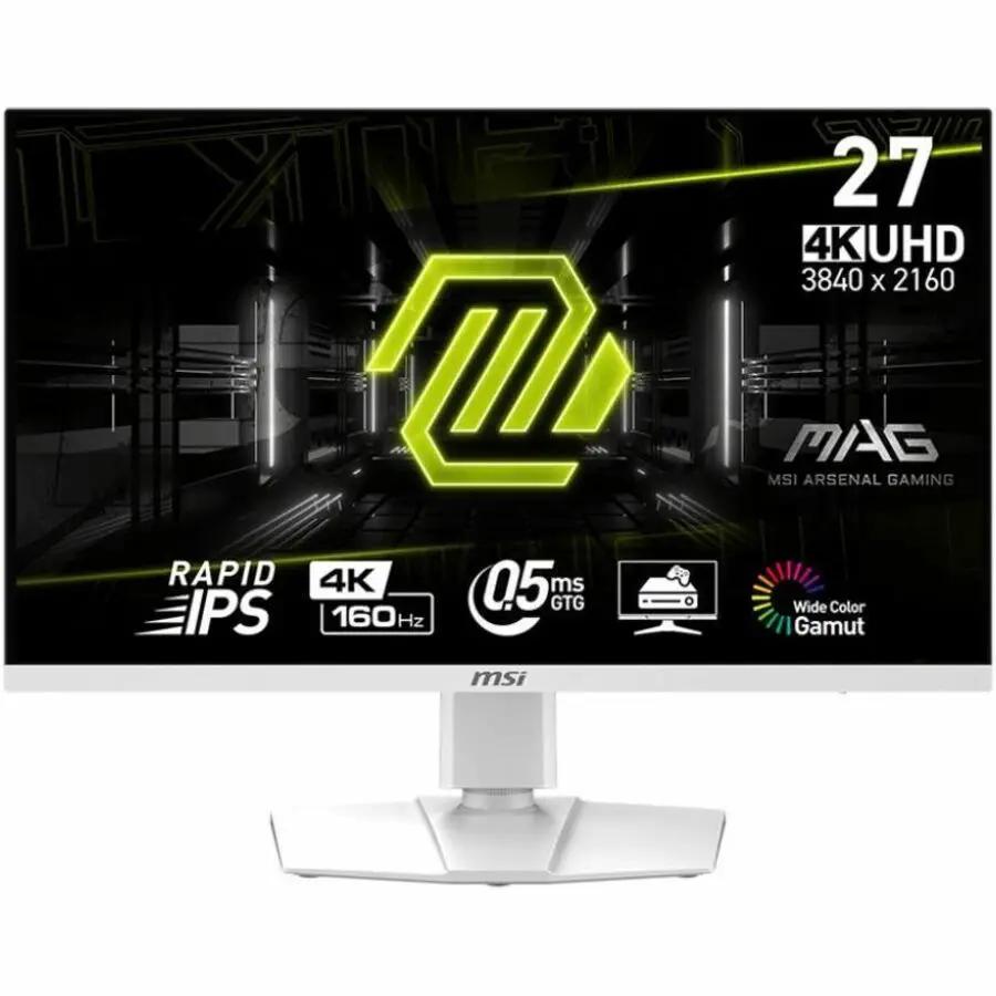 MSI 274URFW 27-inch 4K UHD monitor with white stand