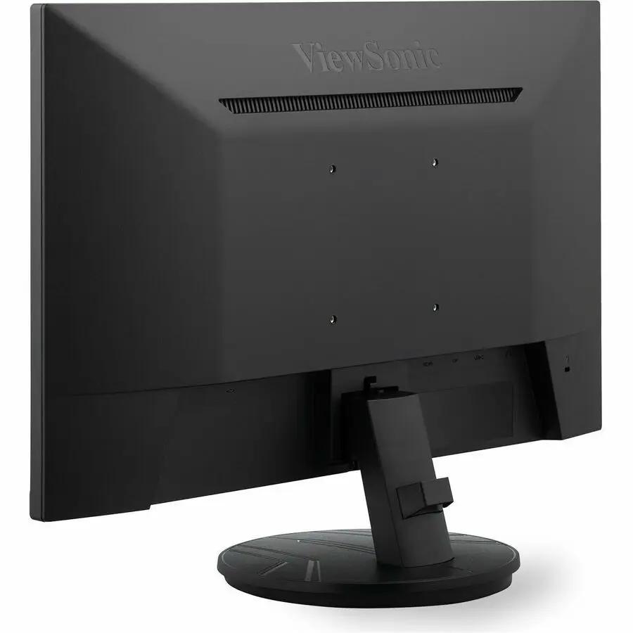 ViewSonic 2416A 24-inch black IPS monitor on stand, rear view.