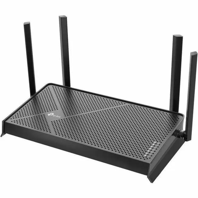 TP-Link Archer BE3600 WiFi7 router with black perforated top and external antennas.