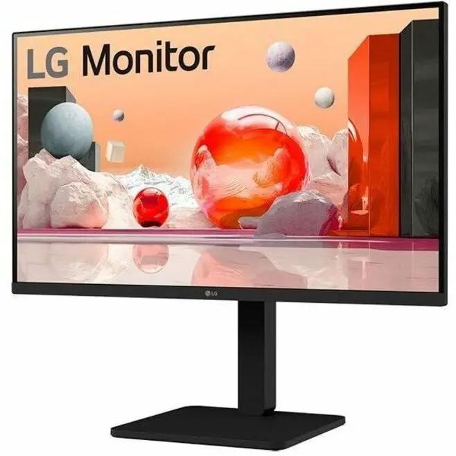 LG 27BA560 27-inch Full HD IPS monitor on black stand