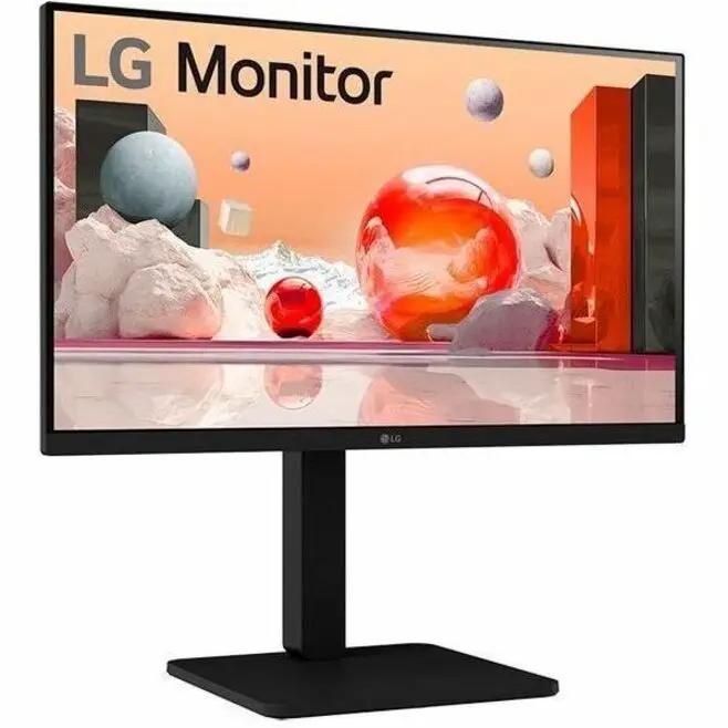 LG 24BA560 24-inch IPS monitor with 1920x1080 resolution on black stand