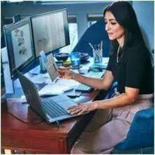 HP ZBook Studio G11 Mobile Workstation laptop on desk with dual monitors