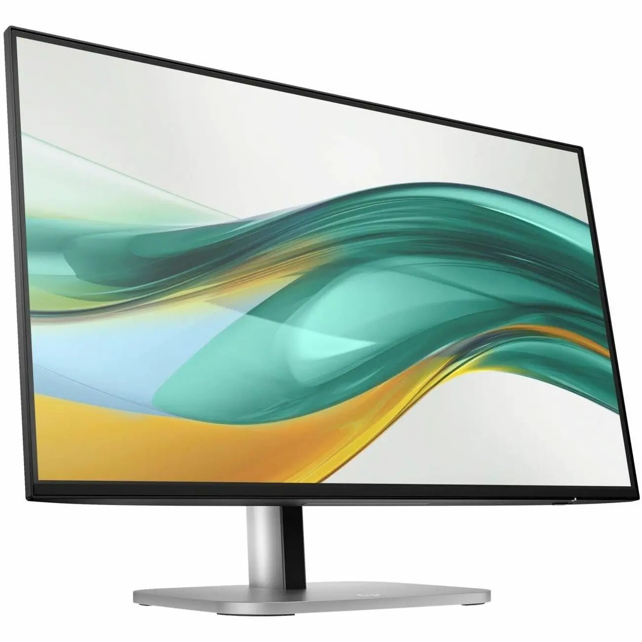 HP 524pf 24-inch FHD LED monitor on a silver stand with a black bezel