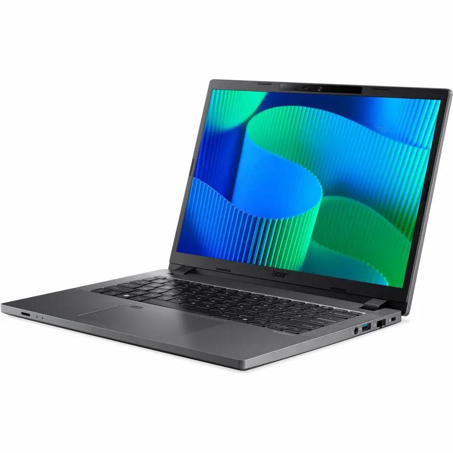 Acer TravelMate P2 14 notebook, gray/silver, 14-inch display, Intel Core i5, 16 GB RAM, 512 GB SSD.