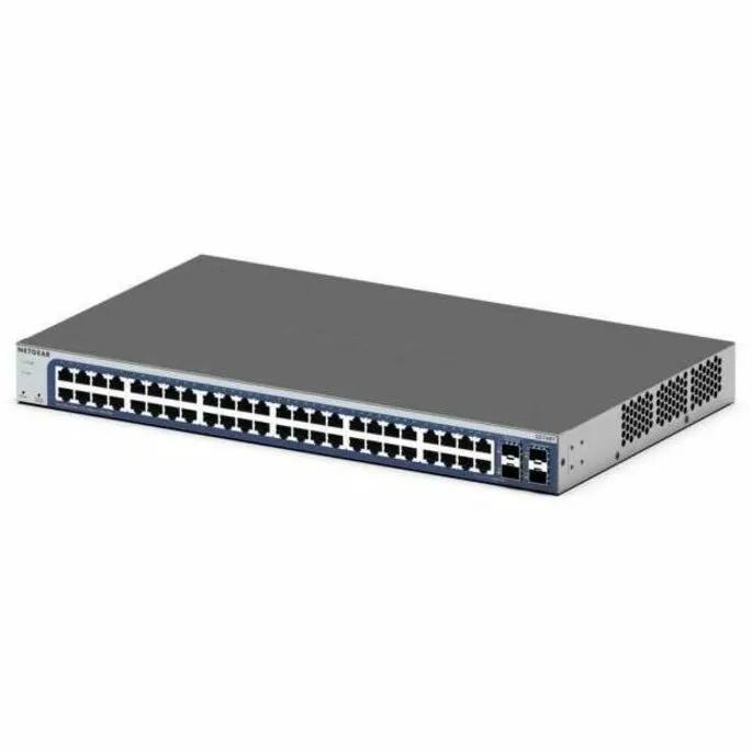 Netgear Pro GS748Tv6 48-Port Gigabit Smart Managed Switch, blue front panel