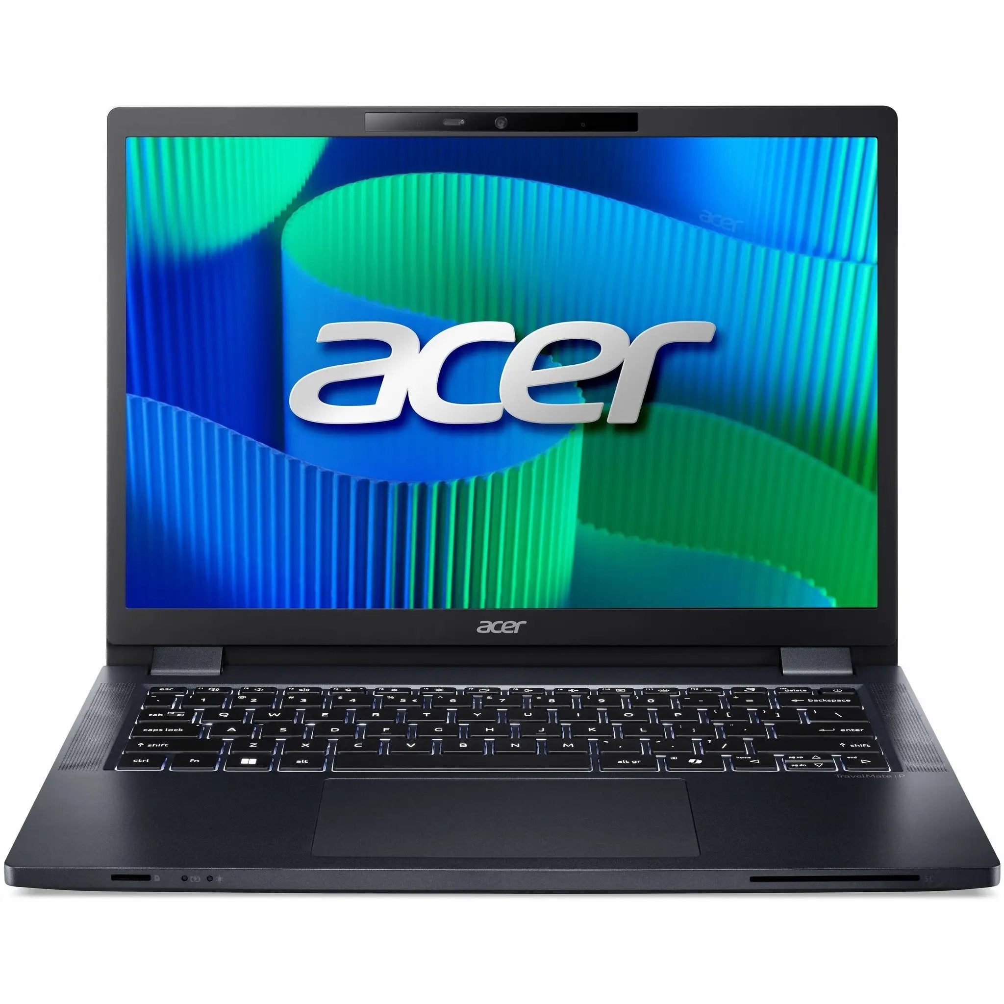 Acer TravelMate P4 14 notebook, black chassis, 14-inch display, Intel Core i5-120U, 16 GB RAM