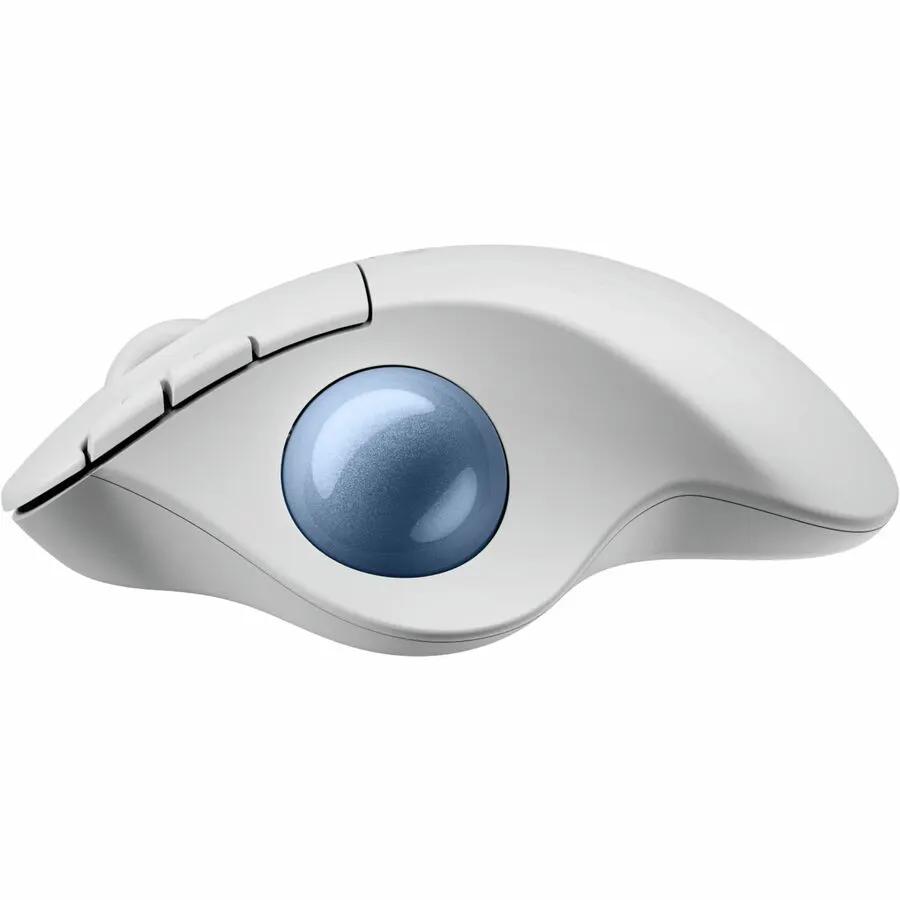 Logitech ERGO M575S Wireless Trackball Mouse, Wireless Ergonomic Mouse, Comfortable Thumb Control, Precise Tracking (Off-white+Blue Ball)