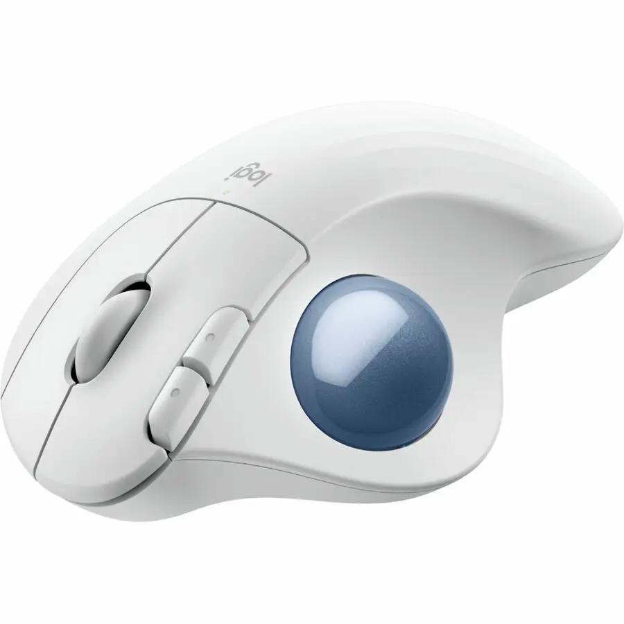 Logitech ERGO M575S Wireless Trackball Mouse, Wireless Ergonomic Mouse, Comfortable Thumb Control, Precise Tracking (Off-white+Blue Ball)