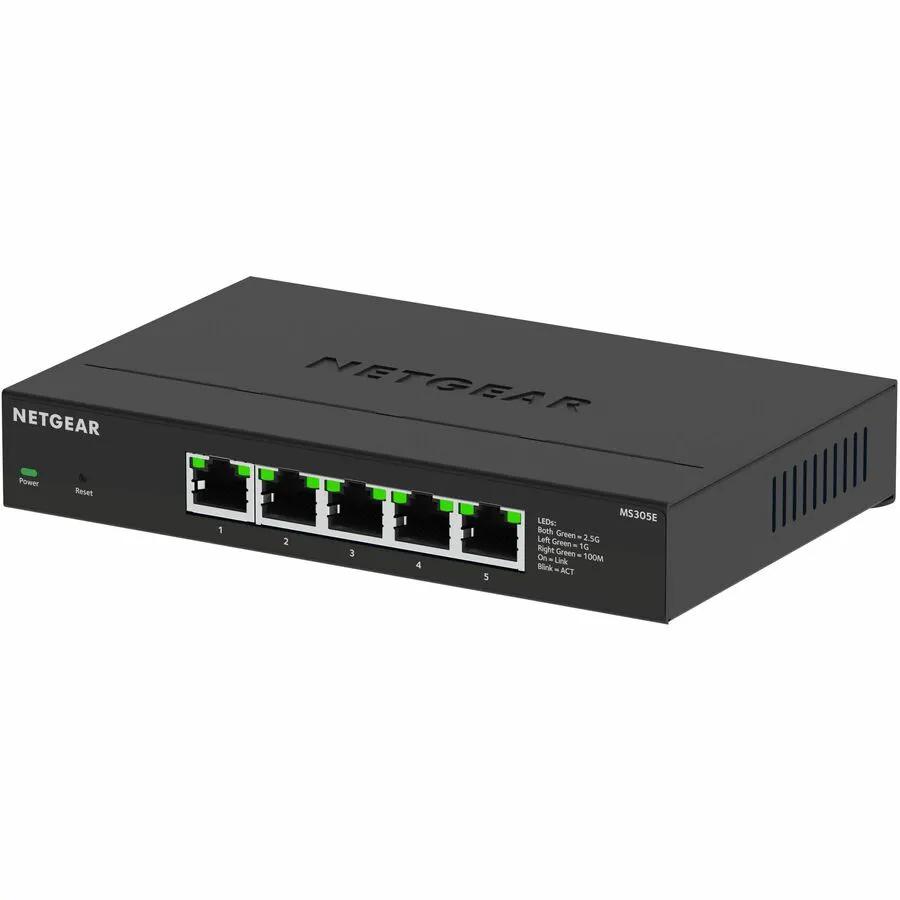 NETGEAR MS305E 5-Port 2.5G Multigig managed switch, black chassis