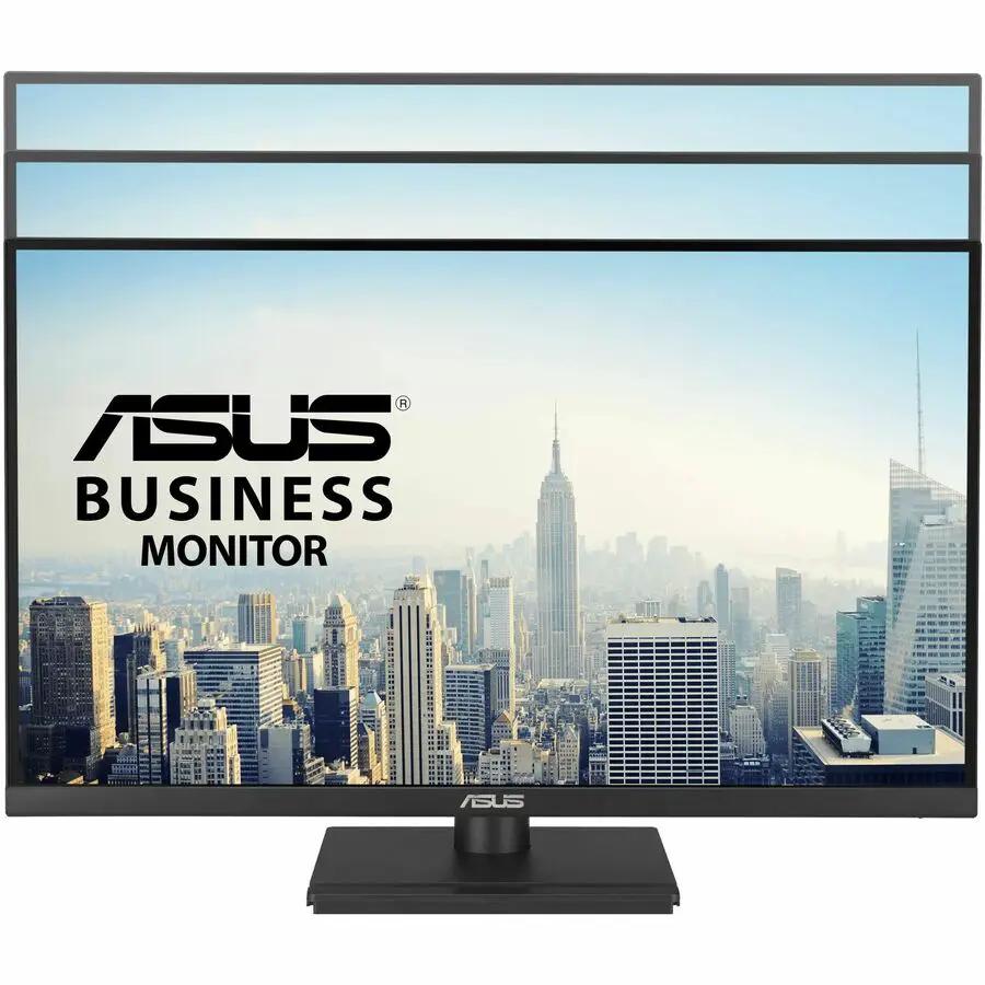 ASUS VA27UCPS 27-inch 4K UHD IPS monitor, black, on stand.