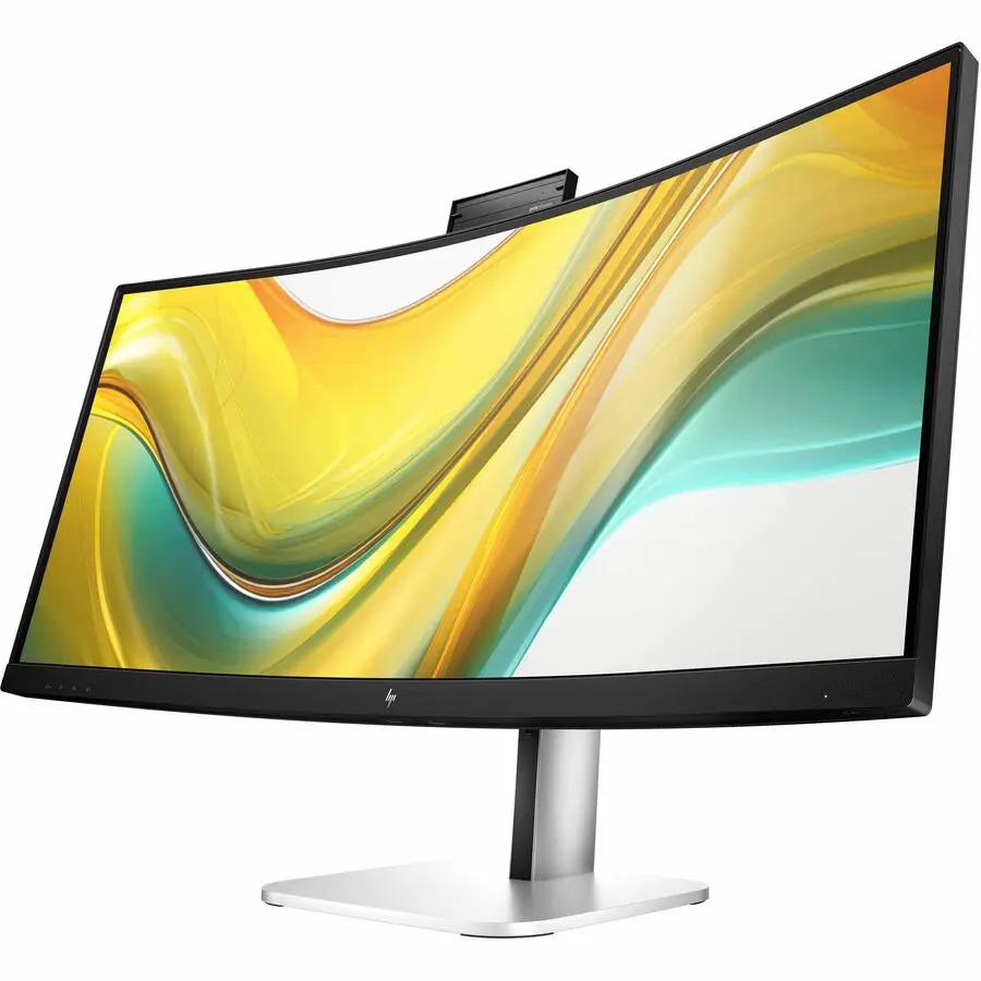 HP 534pm 34-inch curved WQHD LCD monitor with silver stand