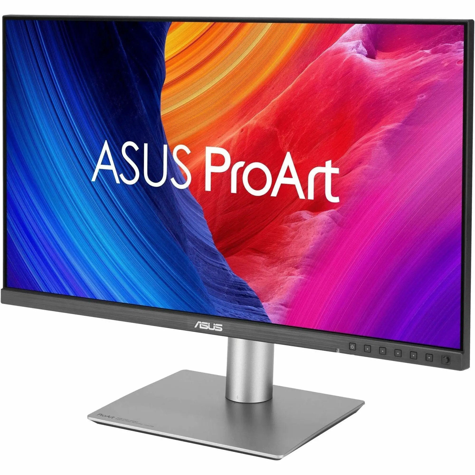 ASUS ProArt PA27JCV 27-inch 5K IPS monitor on a silver stand with black bezel