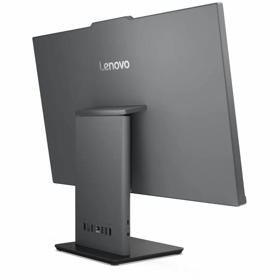 Lenovo ThinkCentre Neo 50a 27 Gen 5 all-in-one PC, gray rear view with stand