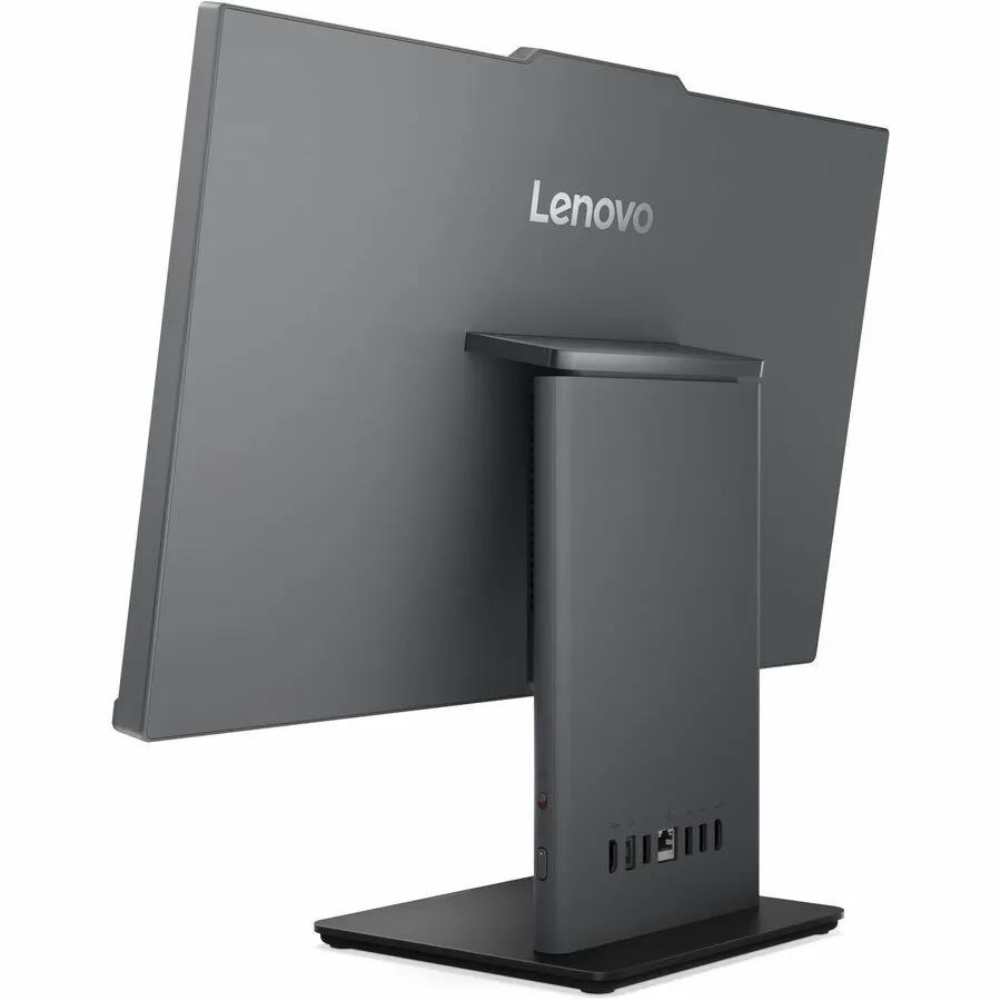 Lenovo ThinkCentre Neo 50a 24 G5 all-in-one PC, back view on stand, gray