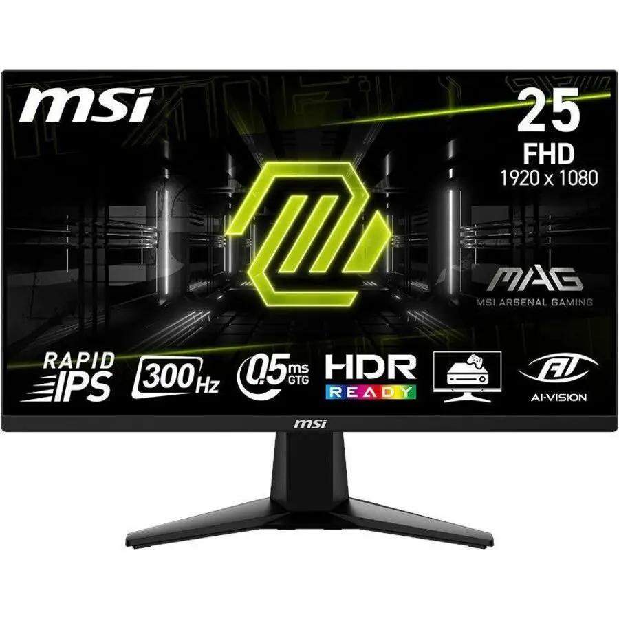 MSI MAG 255XF 25-inch FHD gaming monitor, black, 1920x1080, 16:9, Rapid IPS