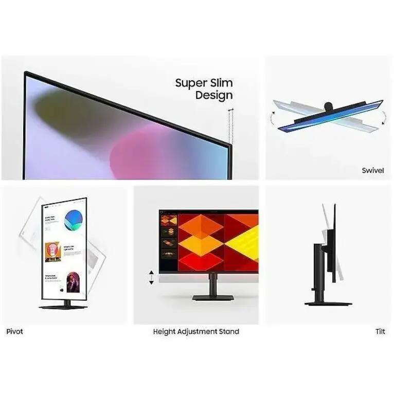 Samsung Essential S4 S27D402GAN 27-inch black IPS monitor on stand