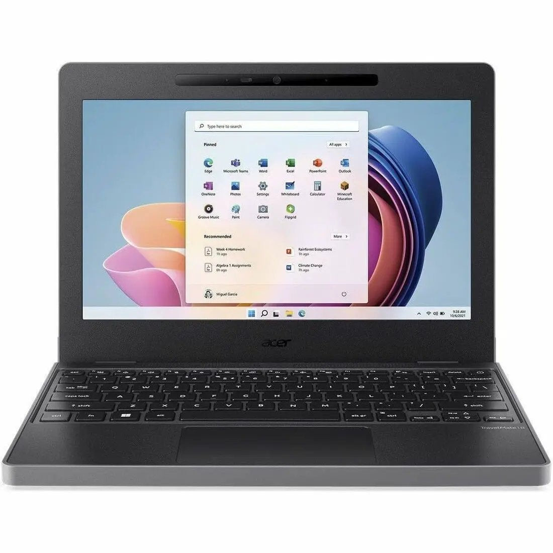 Acer TravelMate B3 notebook, 11.6-inch display, Intel N150 CPU, 4GB RAM, black