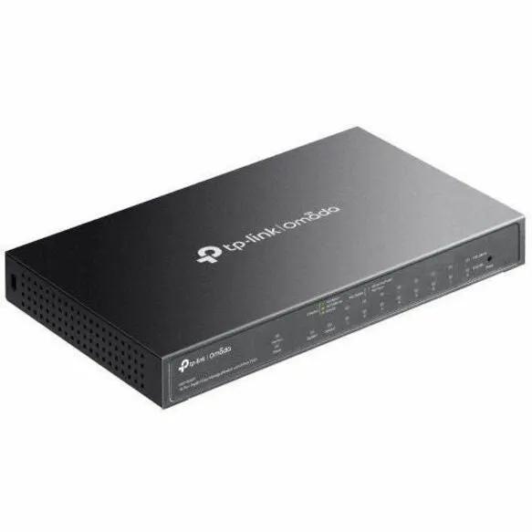 TP-Link Omada 10-Port Gigabit PoE+ SFP managed switch, black metal enclosure