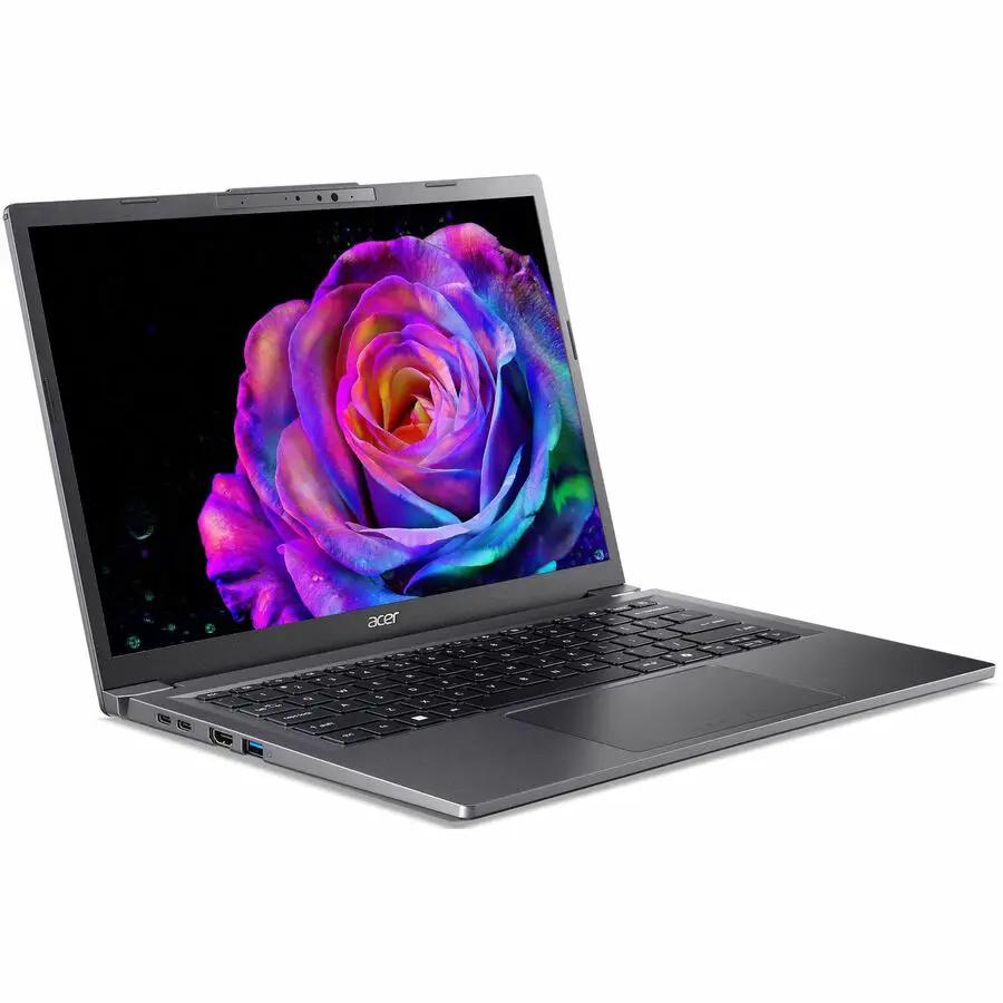 Acer Aspire 14 notebook in silver with colorful wallpaper; 16 GB RAM, 1 TB SSD