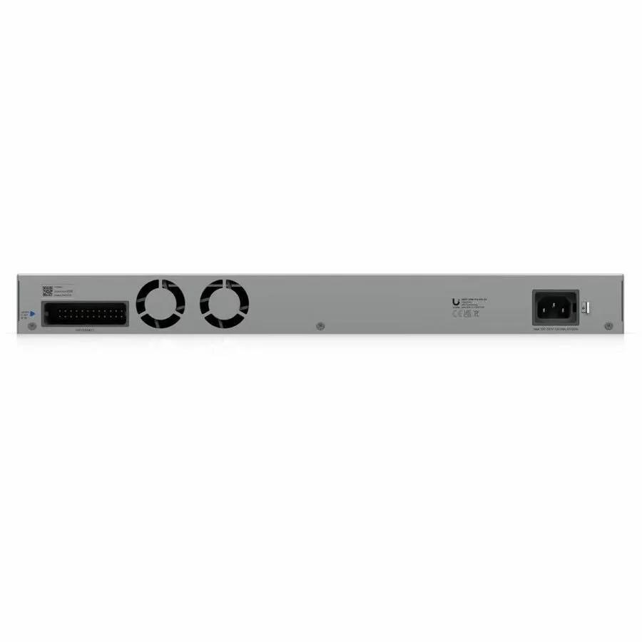Ubiquiti UniFi Pro HD 24 28-Port SFP+ managed switch, gray metal chassis with dual rear fans
