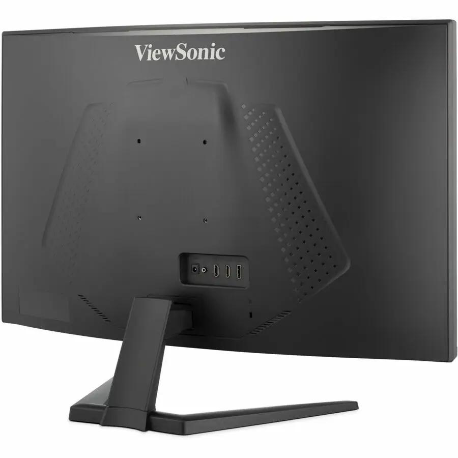 ViewSonic VX3228C2K 32-inch curved gaming monitor, black rear view with stand and HDMI/DisplayPort inputs