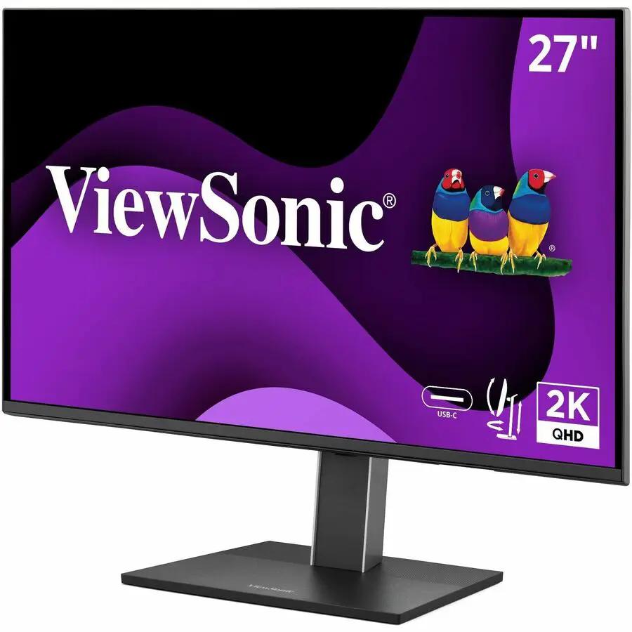 ViewSonic VG2752-2K 27-inch IPS monitor on a black stand.