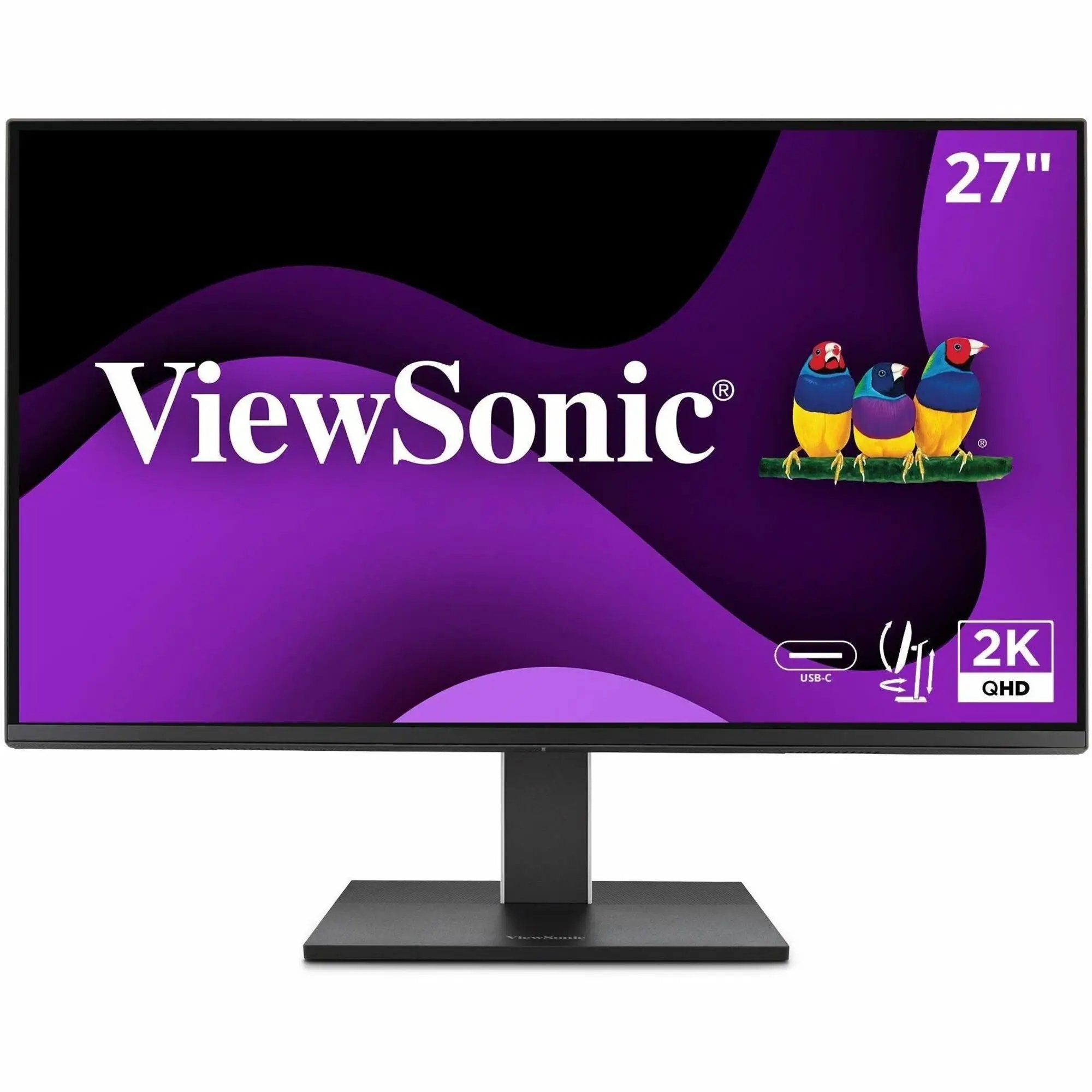 ViewSonic VG2752-2K 27-inch IPS monitor on black stand