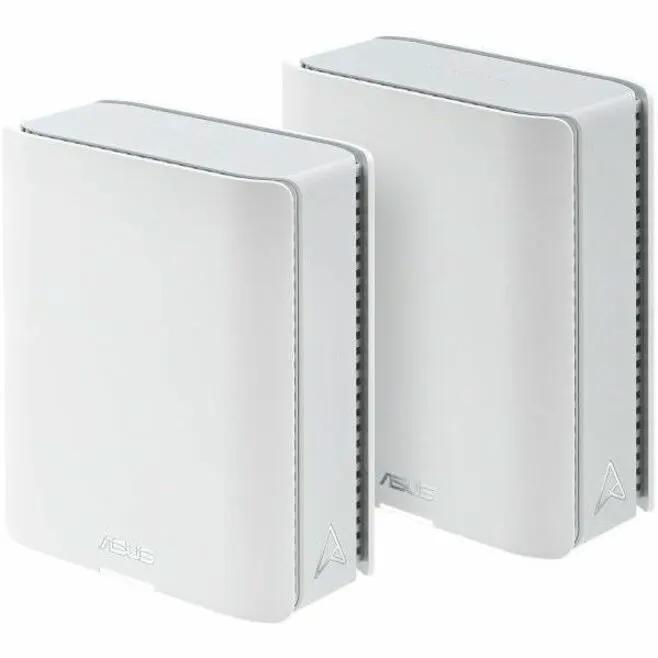 ASUS ZenWiFi BT8 2.5G router pair in white, dual-pack wireless routers