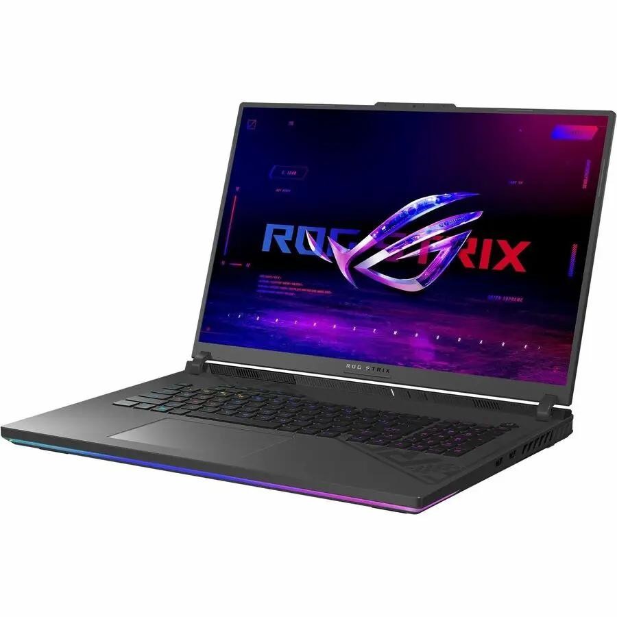 ASUS ROG Strix G18 gaming laptop with RGB-lit base and 18-inch display
