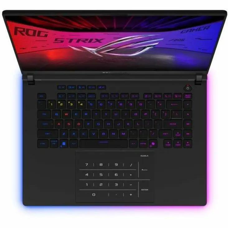 ASUS ROG Strix Scar 16 gaming laptop with RGB backlit keyboard and edge lighting; 2 TB SSD