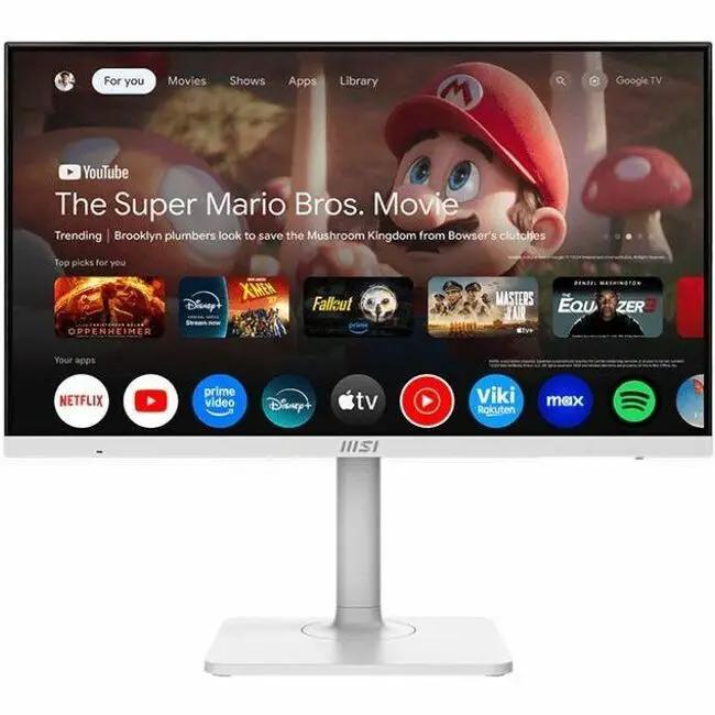 MSI Modern MD272UPSW 27-inch UHD monitor on a silver stand