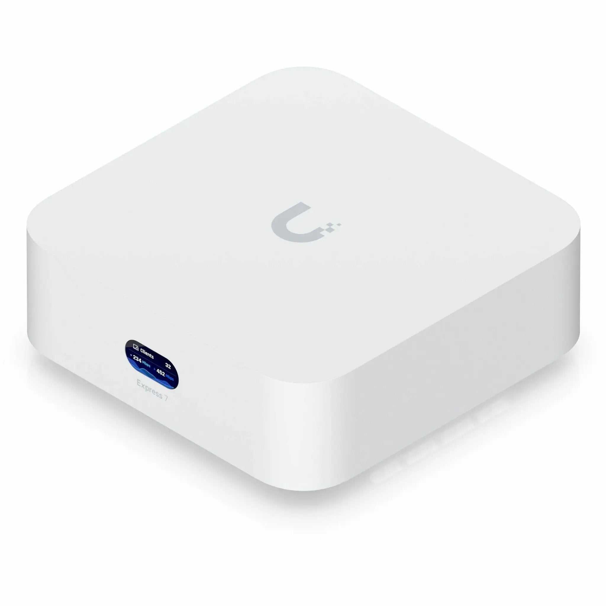 Ubiquiti UniFi Express7 10GbE Managed Gateway, white with top logo.