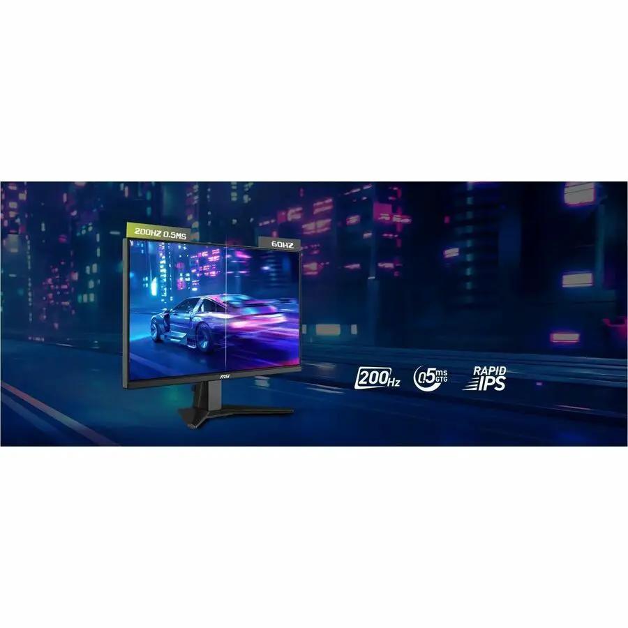 MSI MAG 255F E20 25-inch Full HD gaming monitor in metallic black with 200 Hz and 0.5 ms response