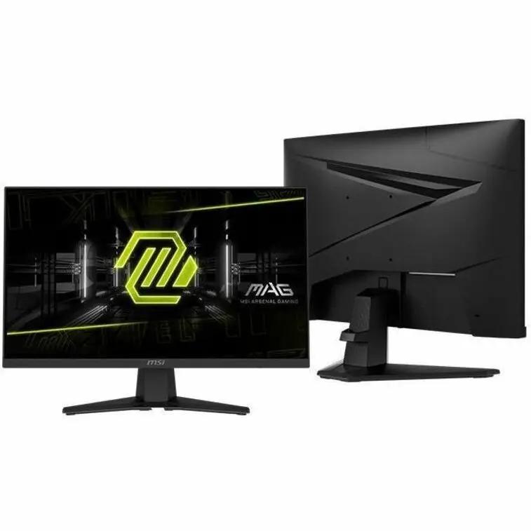 MSI MAG 244F 24-inch FHD gaming monitor, black finish, front-and-back view