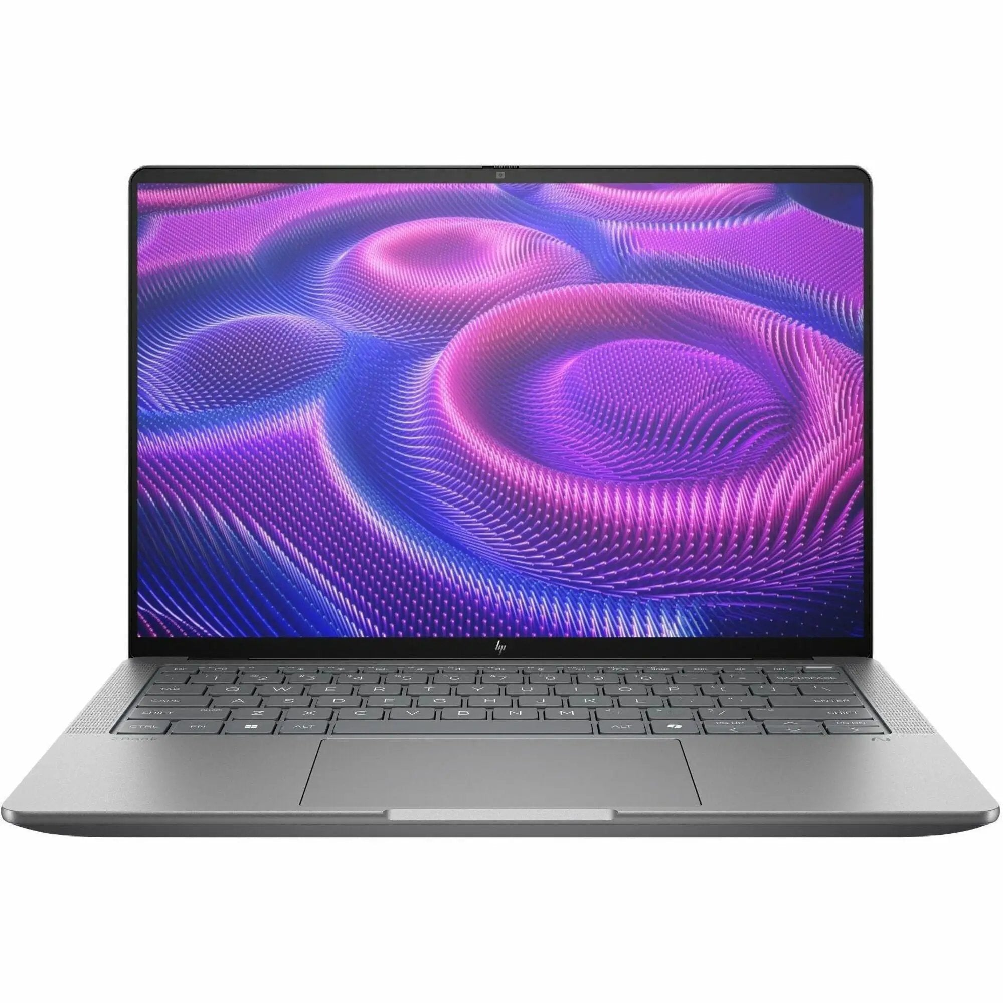 HP ZBook Ultra G1a 14-inch touchscreen laptop, meteor-silver chassis with full keyboard and large touchpad