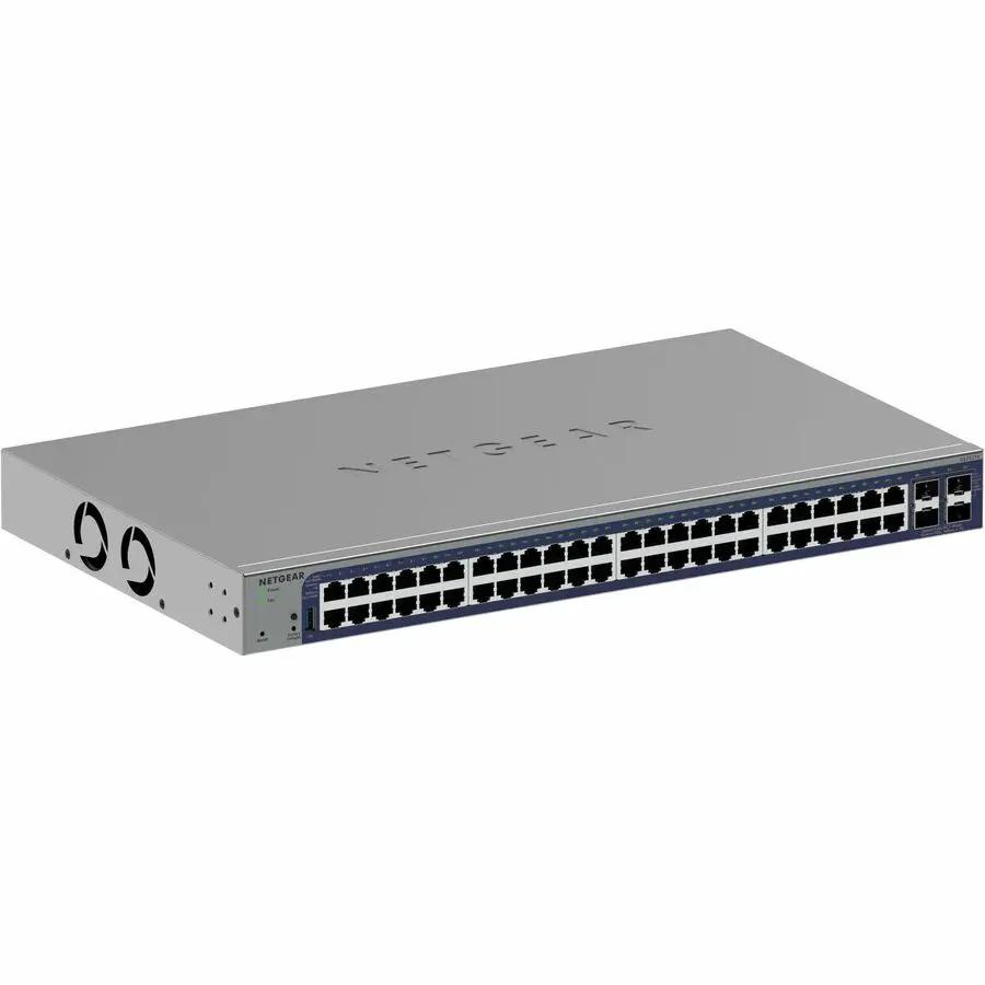 NETGEAR Smart SWTH 48-Port Gigabit SFP+ Managed Switch, gray metal chassis