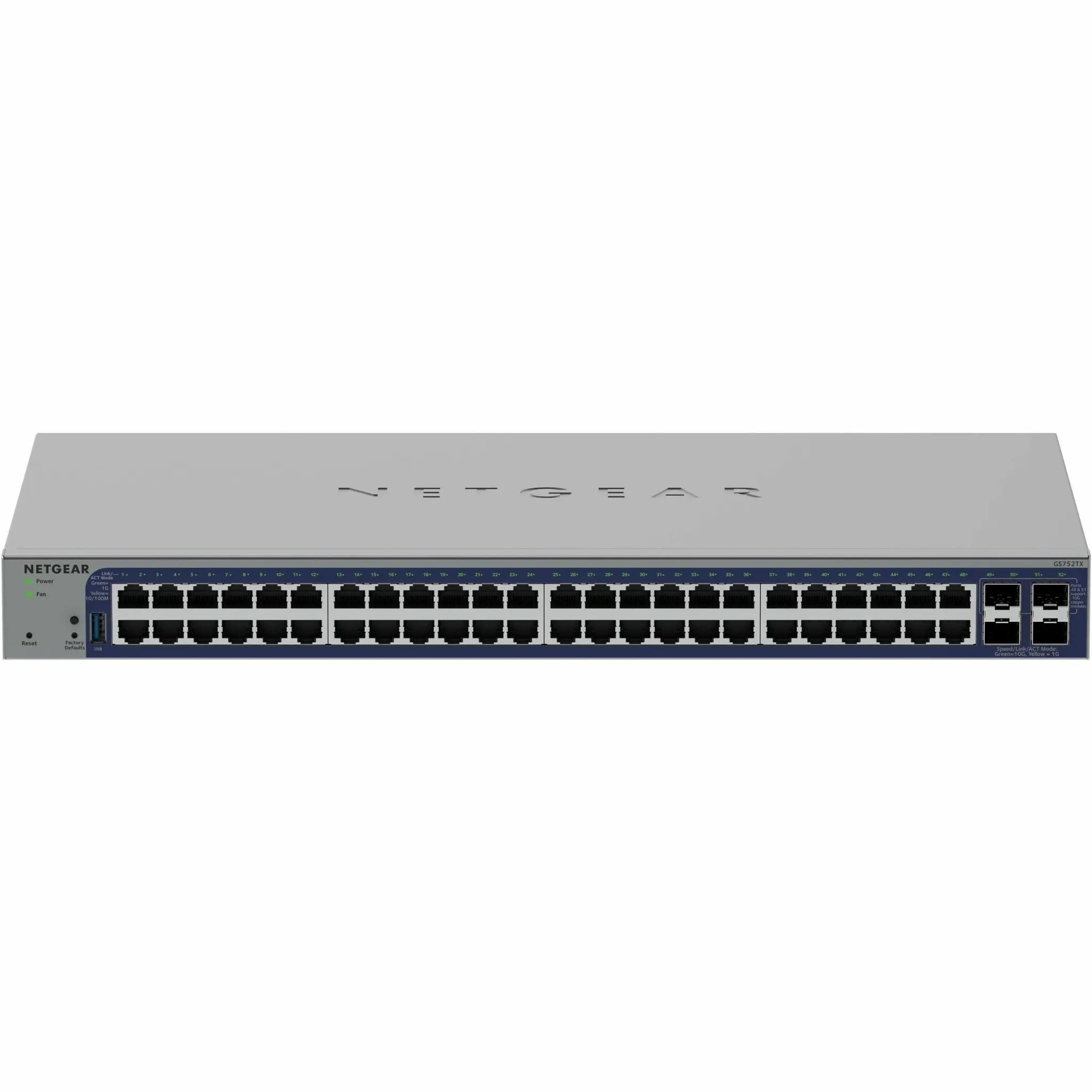 NETGEAR 48-port Smart SWTH Gigabit switch with 10G SFP+ uplinks