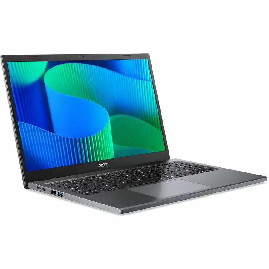 Acer Extensa 15 laptop with gray chassis on white background