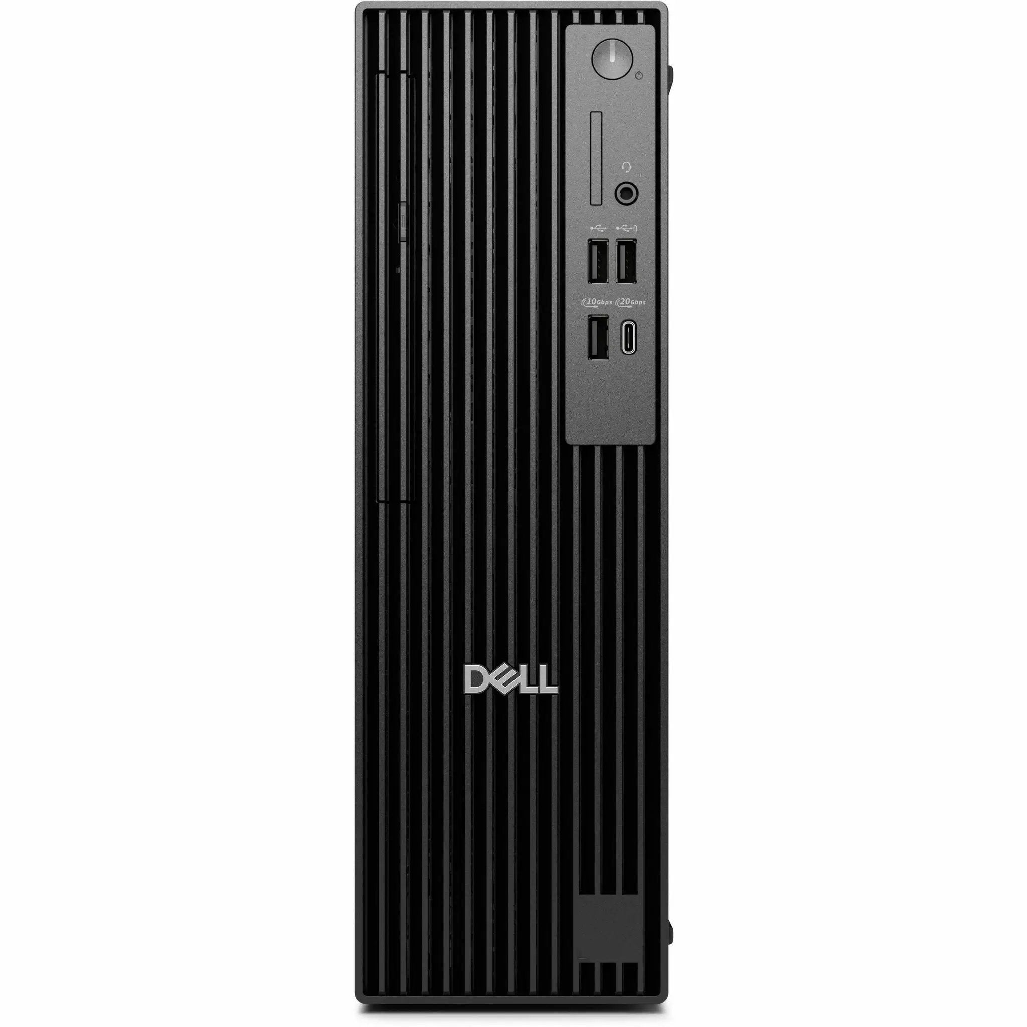 Dell Pro Slim Plus QBS1250 Desktop – black chassis with front USB ports and Dell logo