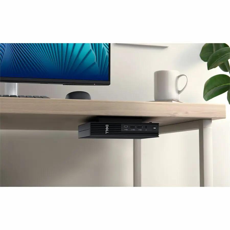 Dell Pro Micro Plus QBM1250 desktop computer, black under desk