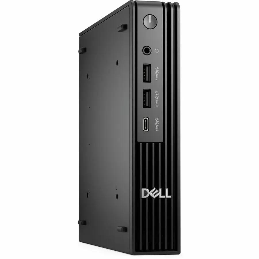 Dell QBM1250 Pro Micro Plus Ultra-Compact Desktop, black case with Dell logo and front USB ports
