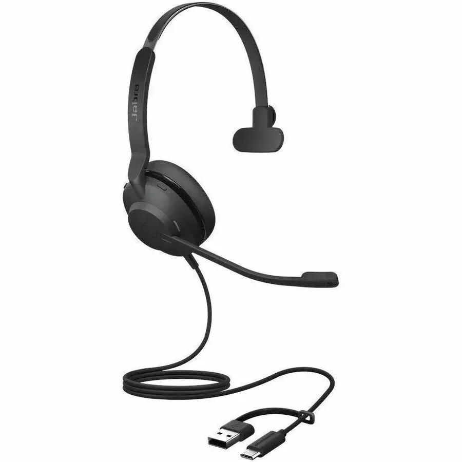 Headset Jabra Evolve2 30 SE, black, wired with boom mic and USB cable